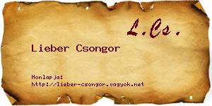Lieber Csongor névjegykártya